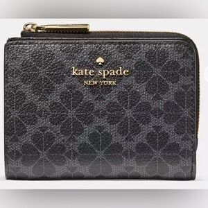 NWT Kate Spade- Spade Flower Small L-zip Wallet